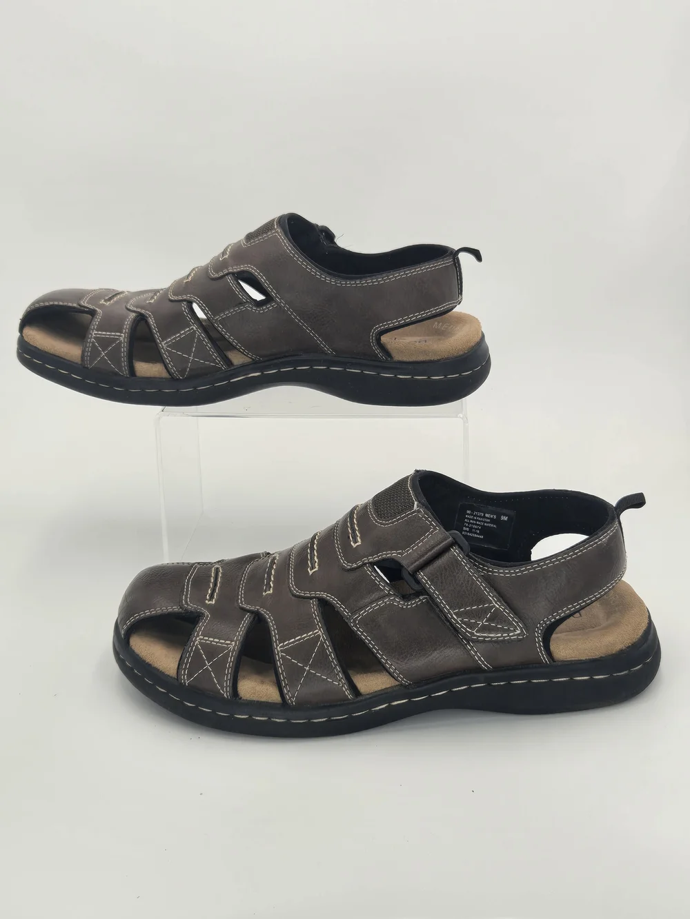 Dockers Searose Fisherman Men's Brown Outdoor Comfort Memory Foam Sandals Size 9